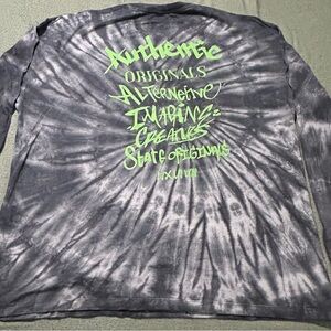 Urban Outfitters tie dye long sleeve shirt with graffiti logo (size:LG)